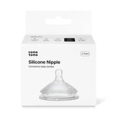 Comotomo Gen 2 fast flow nipple 2-pack front view supports growing appetites.