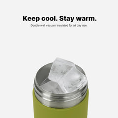 Comotomo Toddler Tumbler Green double wall insulation keeps drinks cooler longer