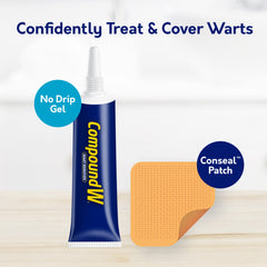 Compound W ConSeal patches are waterproof and discreet for wart coverage.