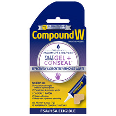Compound W gel tube with no-drip formula for on-the-go wart treatment.