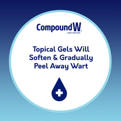 Close-up of Compound W label highlighting salicylic acid formula for softening wart tissue.