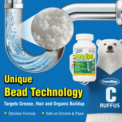 ComStar Pure Lye beads 1lb packaging displayed for easy handling.