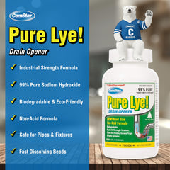 ComStar Pure Lye beads close-up detail shows uniform beads for consistent soap making.