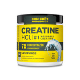 CON-CRET Creatine HCl powder tub showing premium packaging for energy support