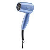 Conair travel dryer with folding handle saves space in luggage.