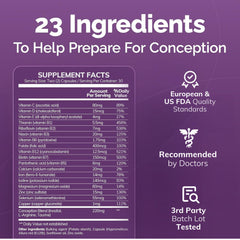 Conceive Plus pills in hand illustrate easy preconception routine.