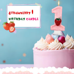 Conelist Strawberry 1 Candle height-adjustable pole for flexible cake fit