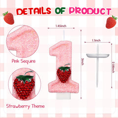 Conelist Strawberry 1 Candle paraffin-based design ensures a clean burn and minimal odor