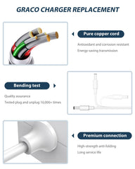 CONMDEX Graco swing adapter 5V charger provides safe, stable operation for compatible models