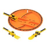 Constructive Eating plate with divided sections for balanced toddler meals and portion control.