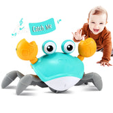 Control Future Crawling Crab Toy front view showing lively movement for tummy time fun