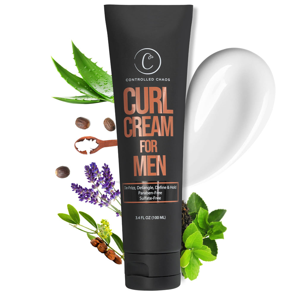 Controlled Chaos Curl Cream bottle for frizz-free, defined curls.