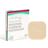 ConvaTec DuoDERM Control gel 4x4 dressing applied on skin for a moist environment.