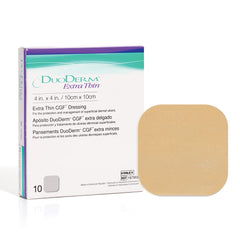 Convatec DuoDERM extra-thin 4x4 dressing outer layer protects superficial wounds
