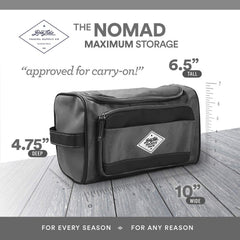 Nomad black travel bag organizes the kit for easy transport