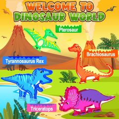 Coodoo dinosaur tiles create lake and landscape scenes for creative builds.