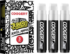 Coogert white jumbo poster marker with wide tip for bold lines on posters