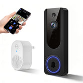 Cookedixo 1080p wireless doorbell front door video provides clear visitor identification.