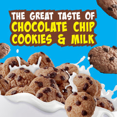 Close-up of Cookie Crisp chocolate chip pieces for dunking or snacking.