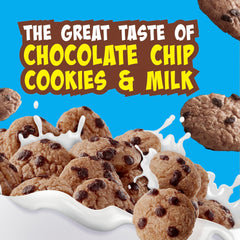 Family-size Cookie Crisp box on the kitchen counter for shared breakfasts.