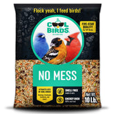 Cool Birds No Mess 10 lb bag shown for tidy backyard feeding