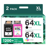 Cool Toner 64XL black ink cartridge for HP printers delivers sharp text and rich blacks.