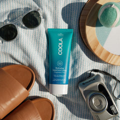 COOLA sunscreen texture close-up showing a lightweight feel
