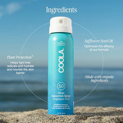COOLA vegan gluten-free sunscreen in reef-friendly packaging aids daily sun protection