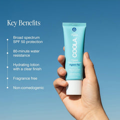 COOLA vegan and gluten-free label highlights clean, plant-based protection