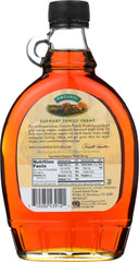Coombs maple syrup bottle with kosher certification details on label