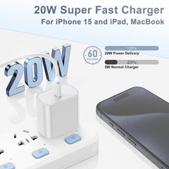 COONCXEN 6ft USB-C to USB-C cable for easy charging and syncing
