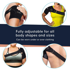 Copper Compression brace worn over or under clothing for versatile layering and mobility