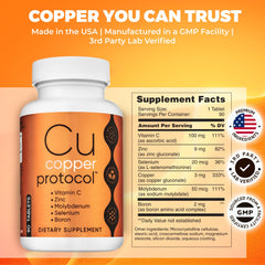 Copper Protocol capsules close-up demonstrates easy daily dosage.