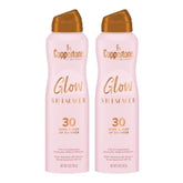 Coppertone Glow Shimmer SPF 30 bottle front showing radiant glow