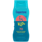 Coppertone Kids SPF 70 bottle 8 oz ready for sunny days; shows bottle focus.