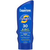 Coppertone Sport SPF 30 lotion bottle front provides outdoor sun protection