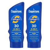 Coppertone Sport SPF 30 twin-pack bottle for outdoor protection.