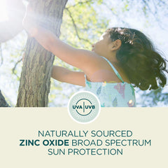 Close-up of mineral sunscreen texture with zinc oxide