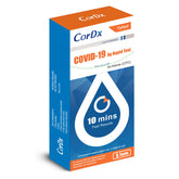 CorDx TyFast at-home test kit front packaging for simple home use
