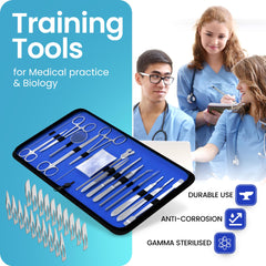 Core Flex dissection blade pack organized for quick replacement during sessions.