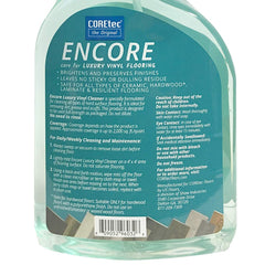 COREtec ENCORE floor cleaner application on hard floors for cleaning