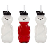 Cornucopia Brands Honey Bear straw cups in a 3-pack, ideal for engaging sipping times