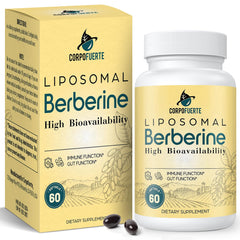 Corpofuerte Liposomal Berberine bottle displaying premium packaging for daily wellness support