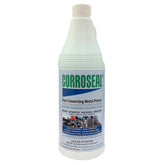 Corroseal rust converter bottle shows one step rust conversion and primer.
