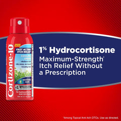 Cortizone-10 cooling fine mist soothing irritated skin.