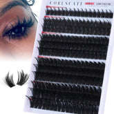 CORUSCATE spiky lash clusters 14mm for bold manga-inspired lashes.