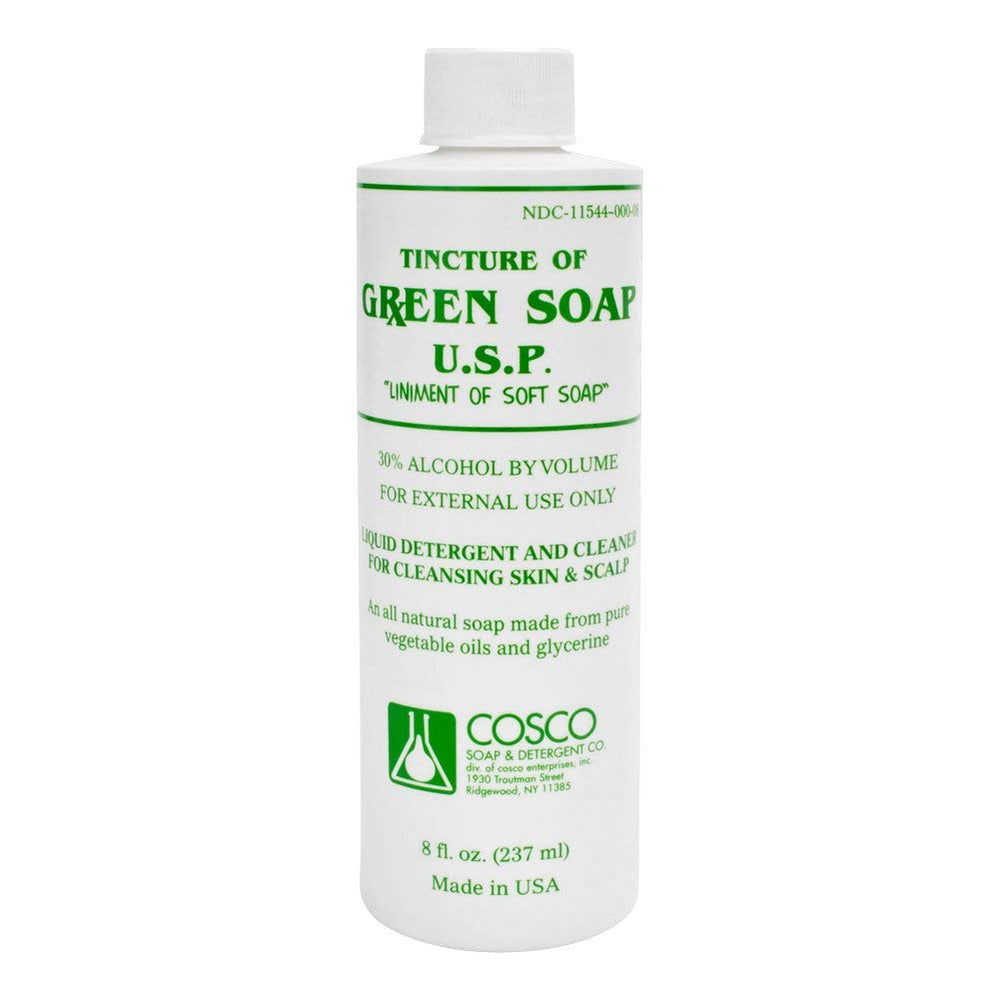 Cosco Green Soap bottle 8oz for skin cleansing and prep.