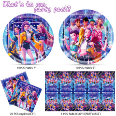 Cosershow Demon Hunters 9-inch plates for sturdy serving.
