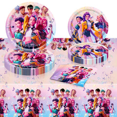Cosershow Demon Hunters tablecover creates cohesive decor and surface protection during celebrations.