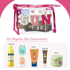 COSHAYSOO Sunscreen Bag compact travel size fits multiple sunscreens